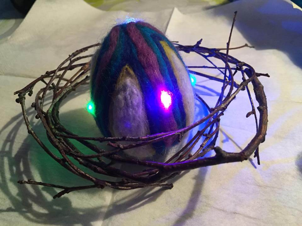 Filtet æg med LED